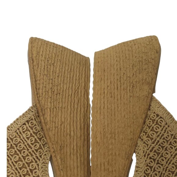 Sbicca Platform Wedge Slide Sandal 10 Espadrille Casual Slip On Tan Natural - Picture 14 of 16